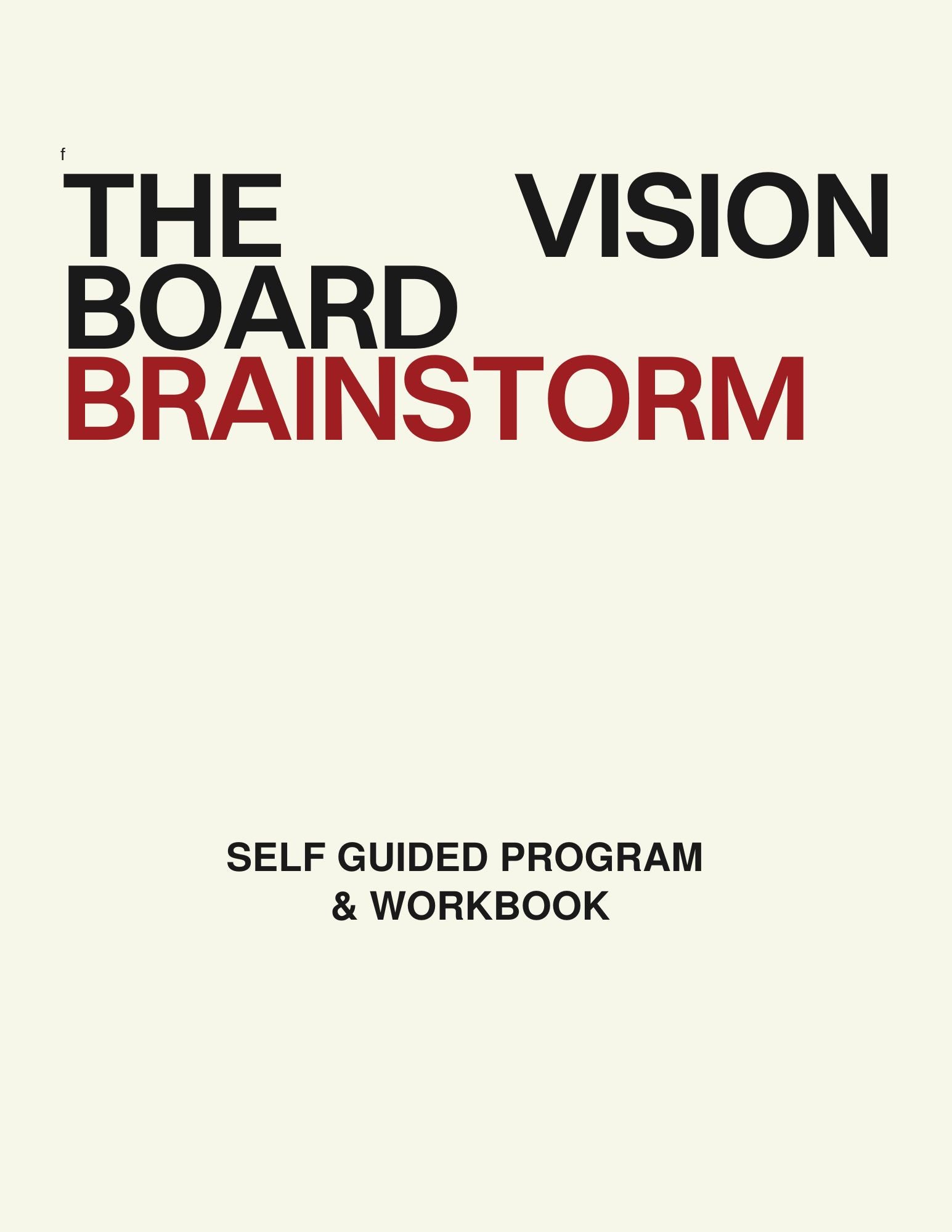 Vision Board Brainstorm Course