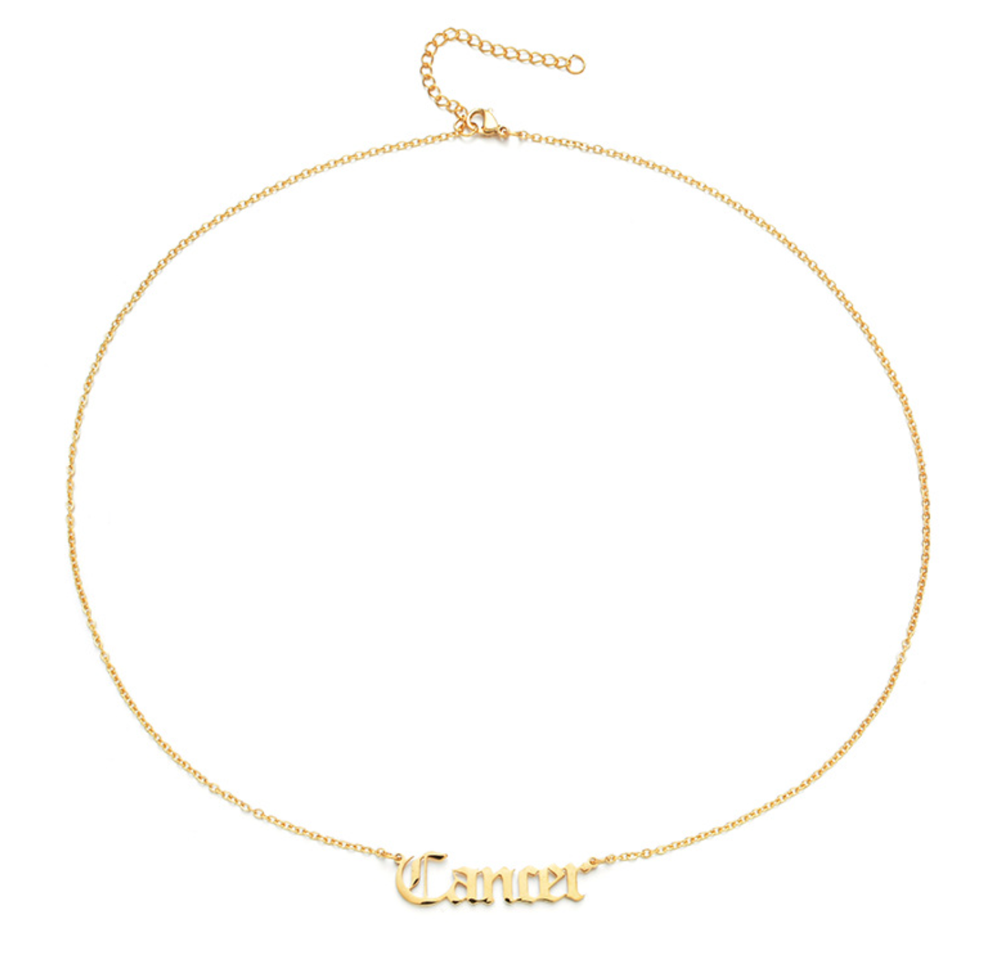 Gold Zodiac Name Necklace  [waterproof]